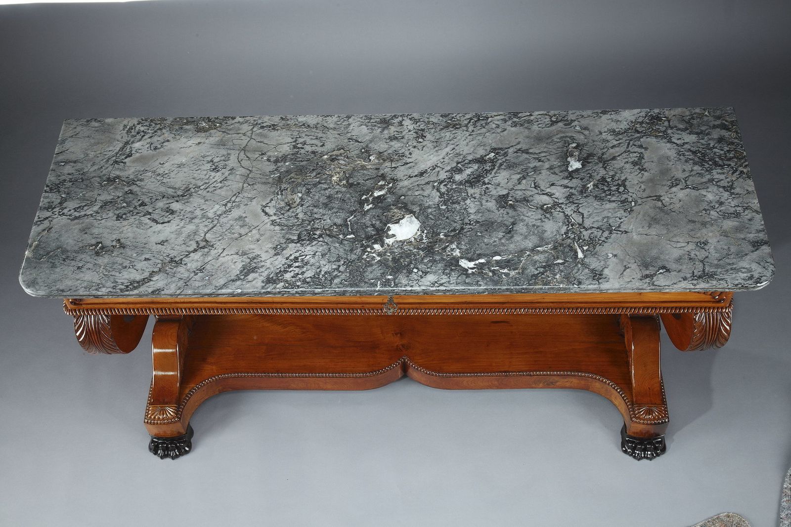 Grande console en bois de cerisier, XIXe siècle photo vinterior