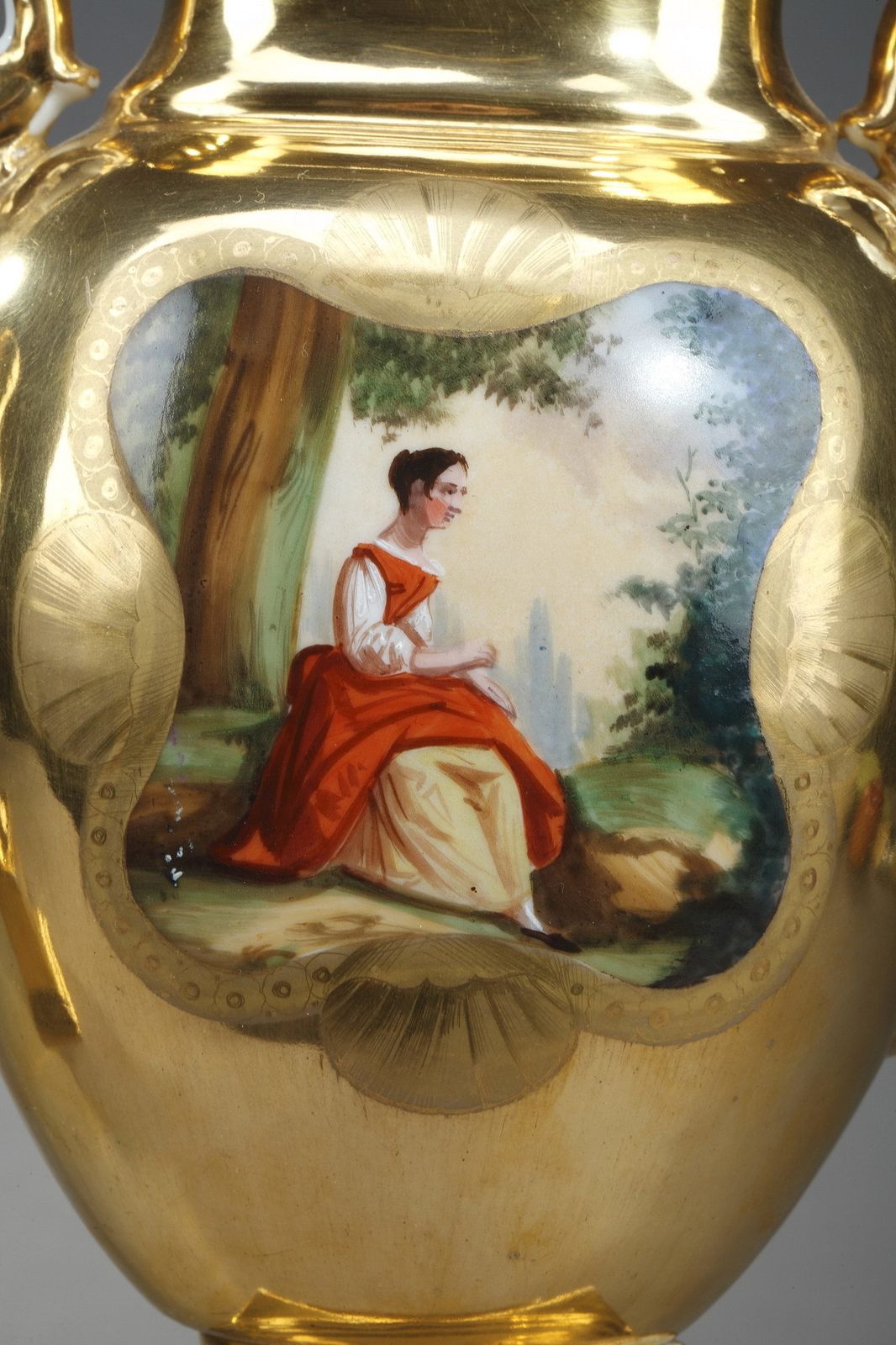 photo for sale Paire de vases d'oratoire en porcelaine de Paris
