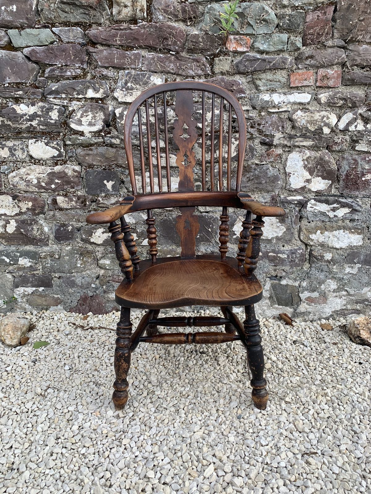 19 Th Century Broad Arm Windsor Chair