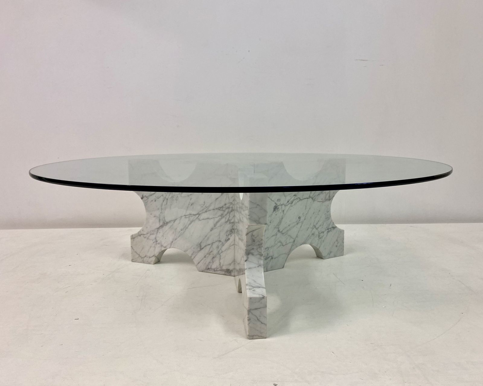1970s Italian Carrara Marble Coffee Table photo for sale