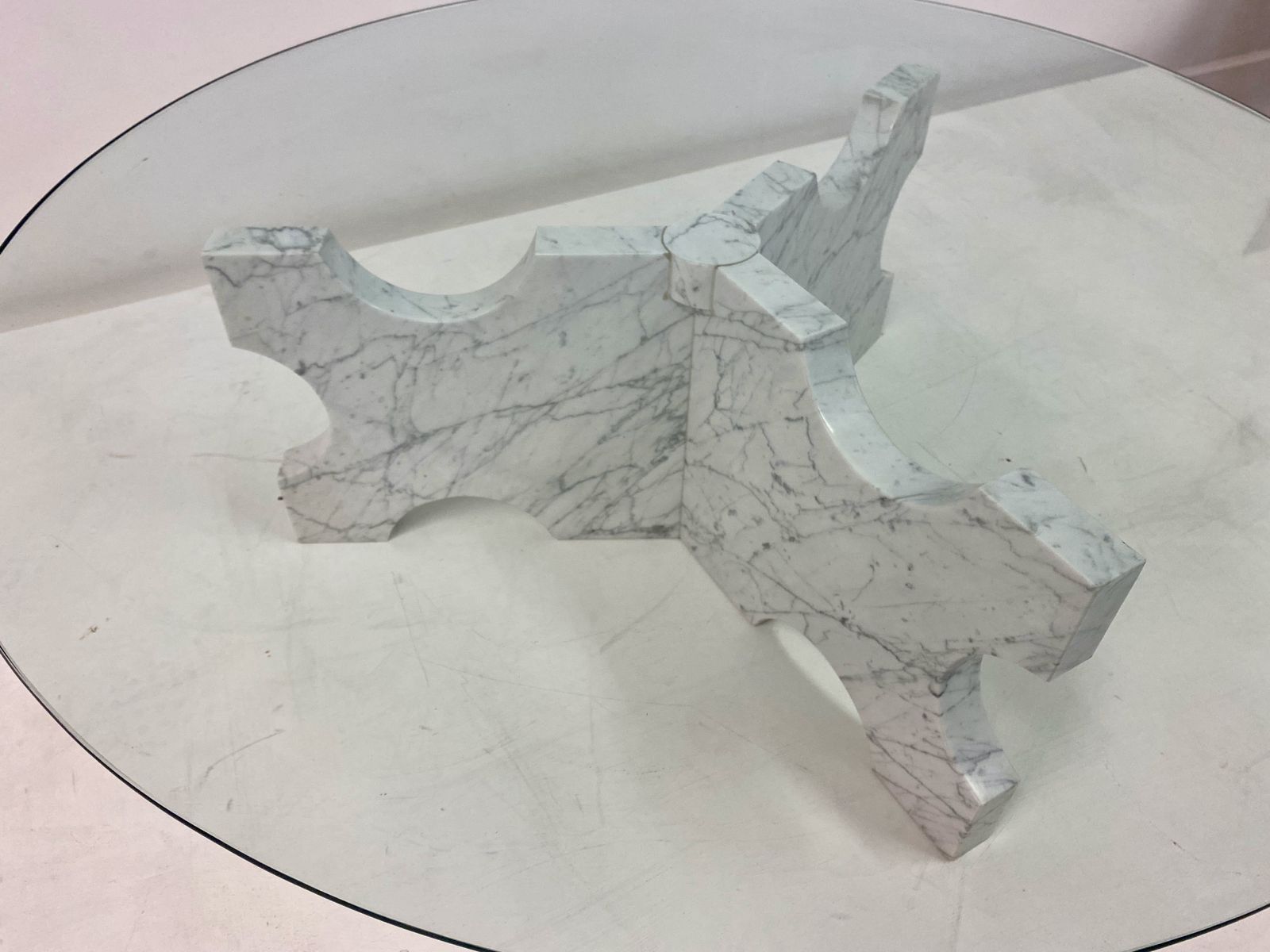 1970s Italian Carrara Marble Coffee Table photo Furniture