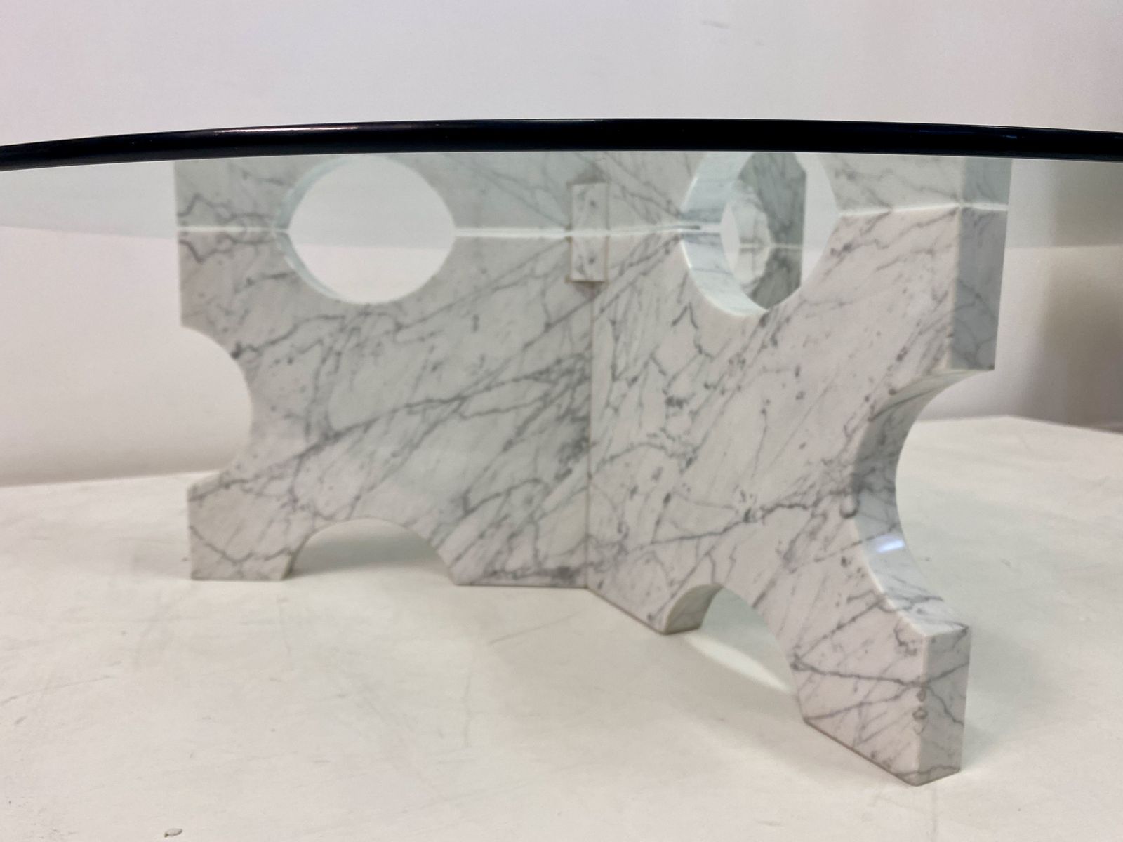 1970s Italian Carrara Marble Coffee Table photo 1495.0
