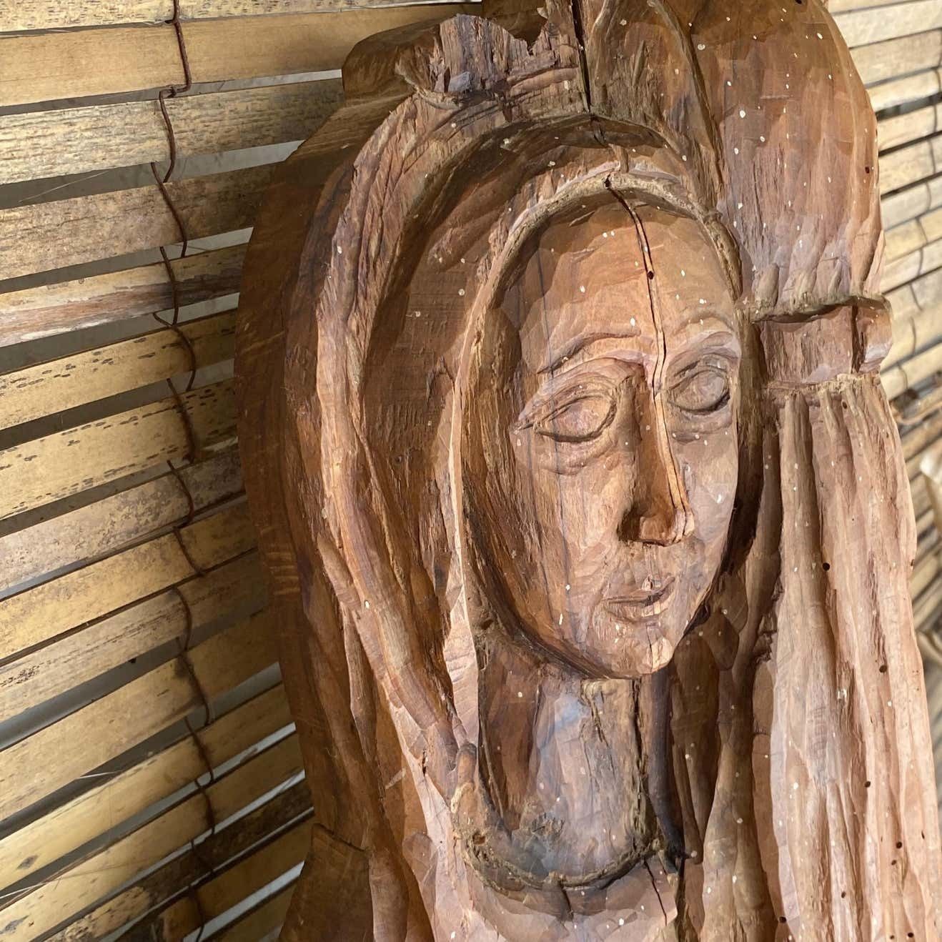 photo for sale Sculpture In Wood, Old Patina, France 1970