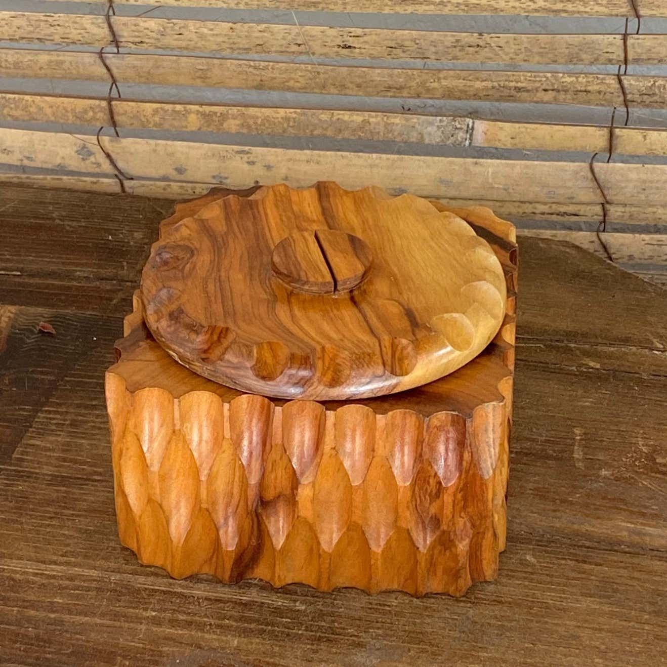 Box In Wood, For Jewelry Or Candle, France 1980 photo Home Decor