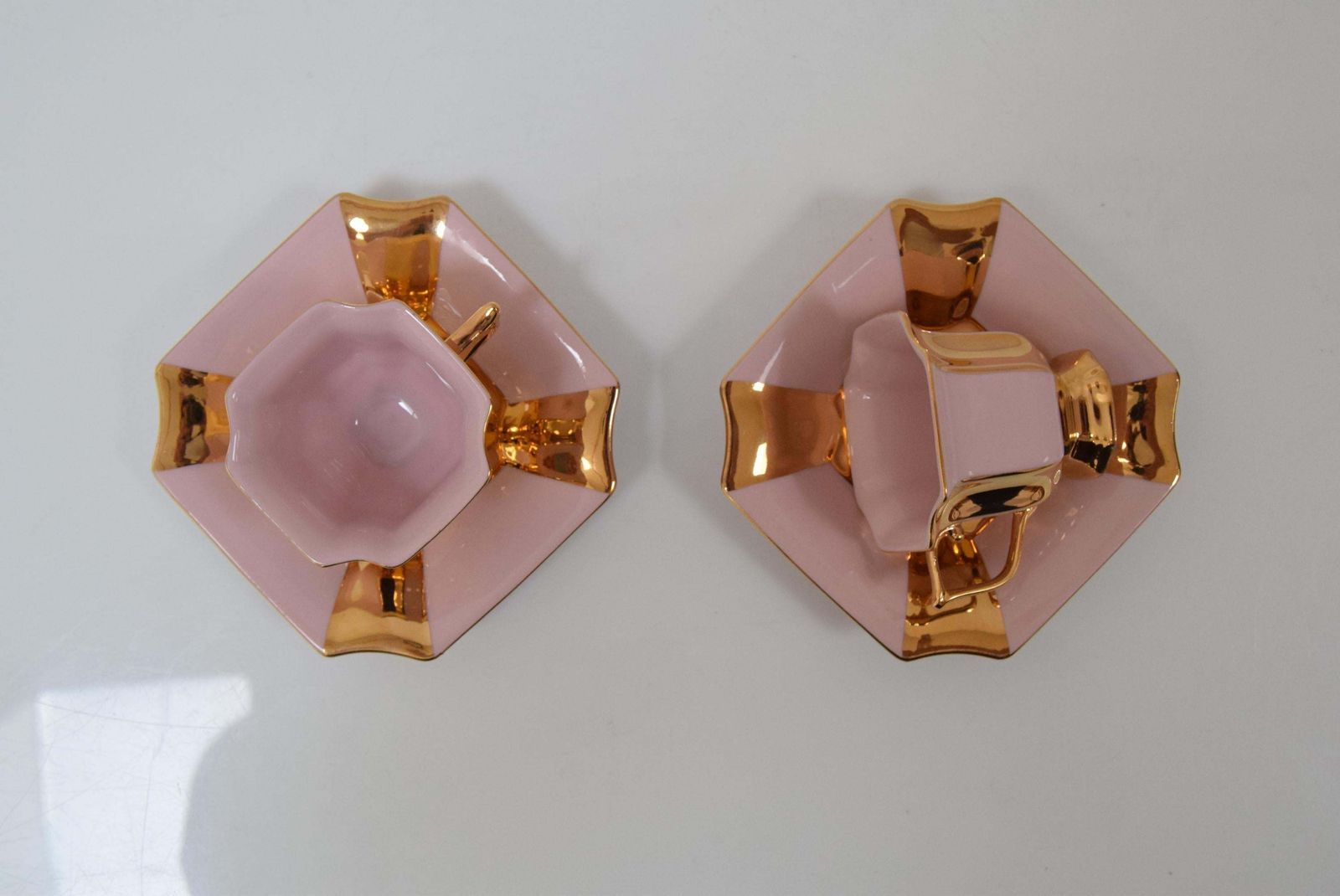 Mid Century Pair Of Mugs With Saucers By Haas & Czjzek Circa 1960s photo Home Decor