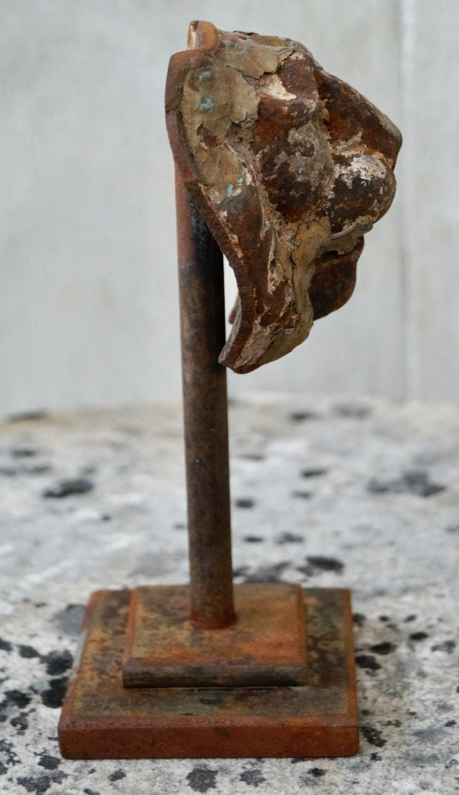 Georgian Cast Iron Lion Mask On Stand photo buy