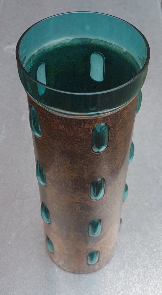 Copper Case Glass Vase By Nanny Still For Raak, 1970s photo furniture