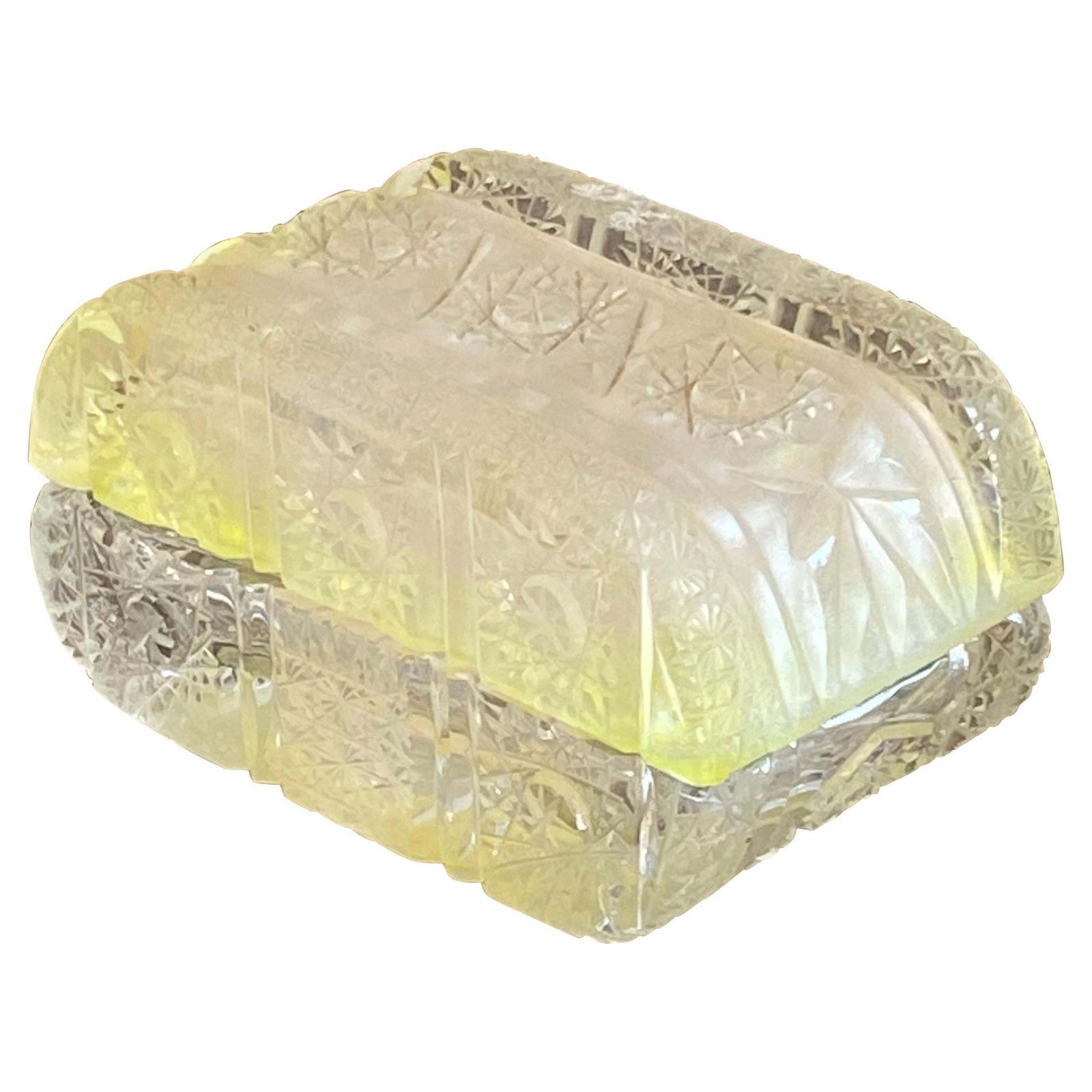 Butter Dish In Beveled Glass Or Crystal, France 1970 photo furniture