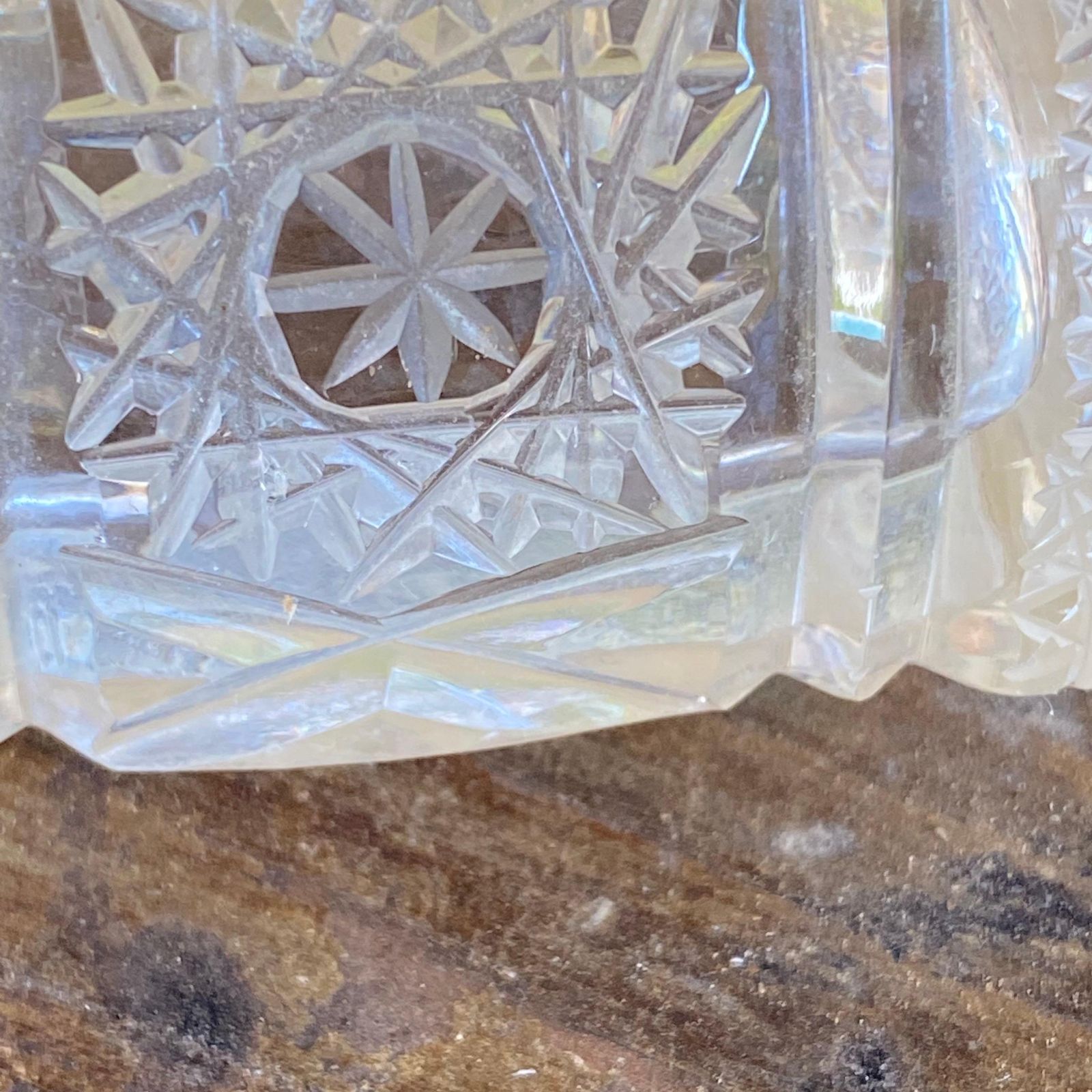 photo for sale Butter Dish In Beveled Glass Or Crystal, France 1970
