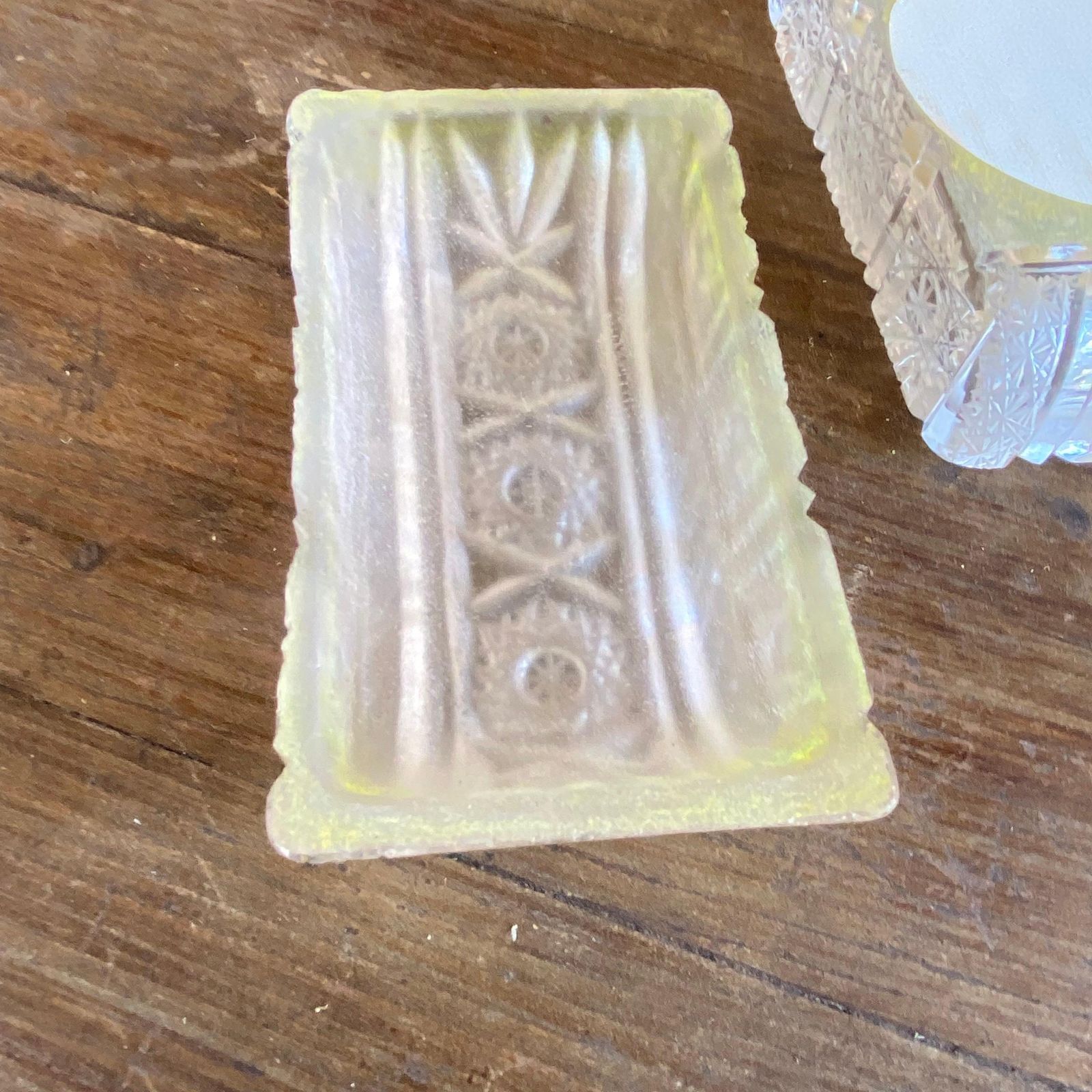 photo buy Butter Dish In Beveled Glass Or Crystal, France 1970