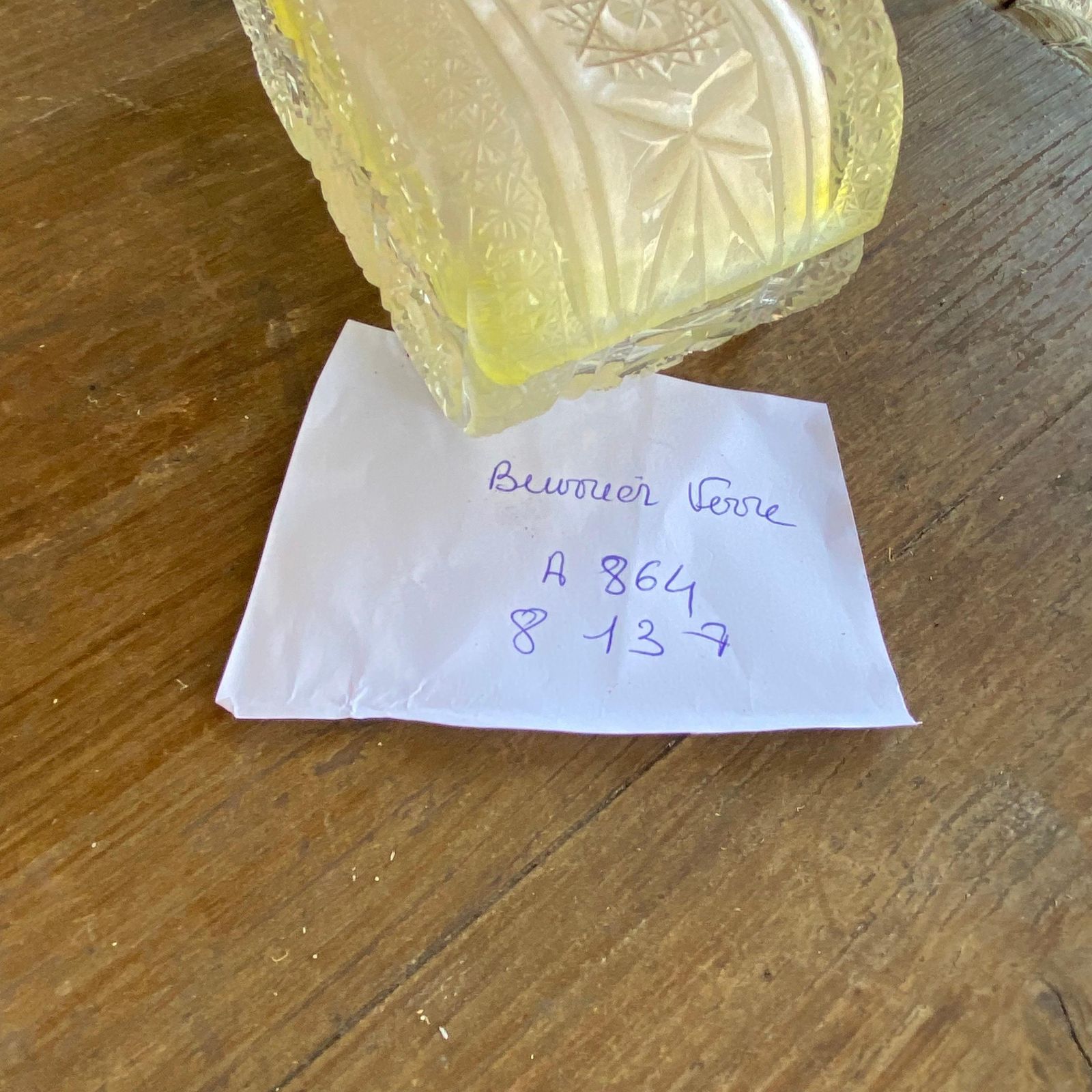 photo vintage Butter Dish In Beveled Glass Or Crystal, France 1970