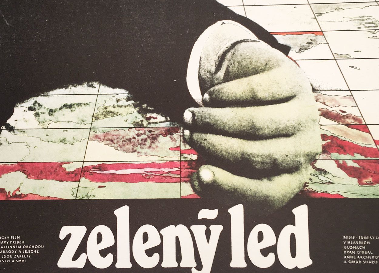 Original Film Poster, Green Ice, Zdeněk Ziegler, 1982, Genuine Czech Vintage Print photo furniture