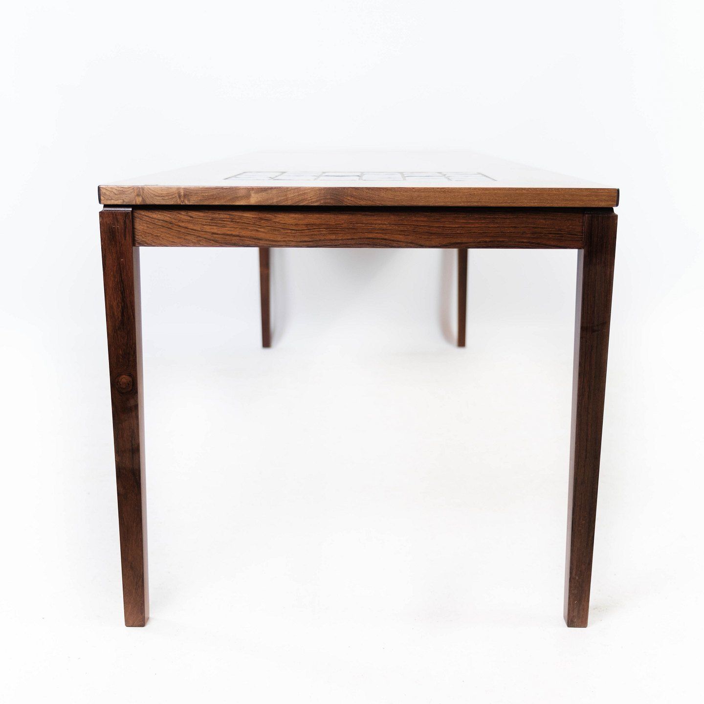 Coffee Table In Rosewood With Blue Tiles Of Danish Design From The 1960s. photo buy
