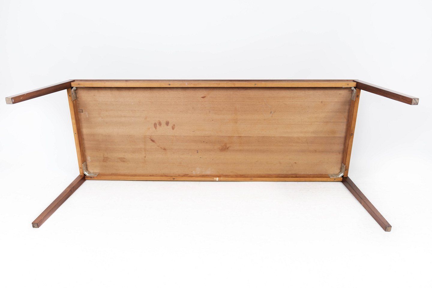 Coffee Table In Rosewood With Blue Tiles Of Danish Design From The 1960s. photo vintage