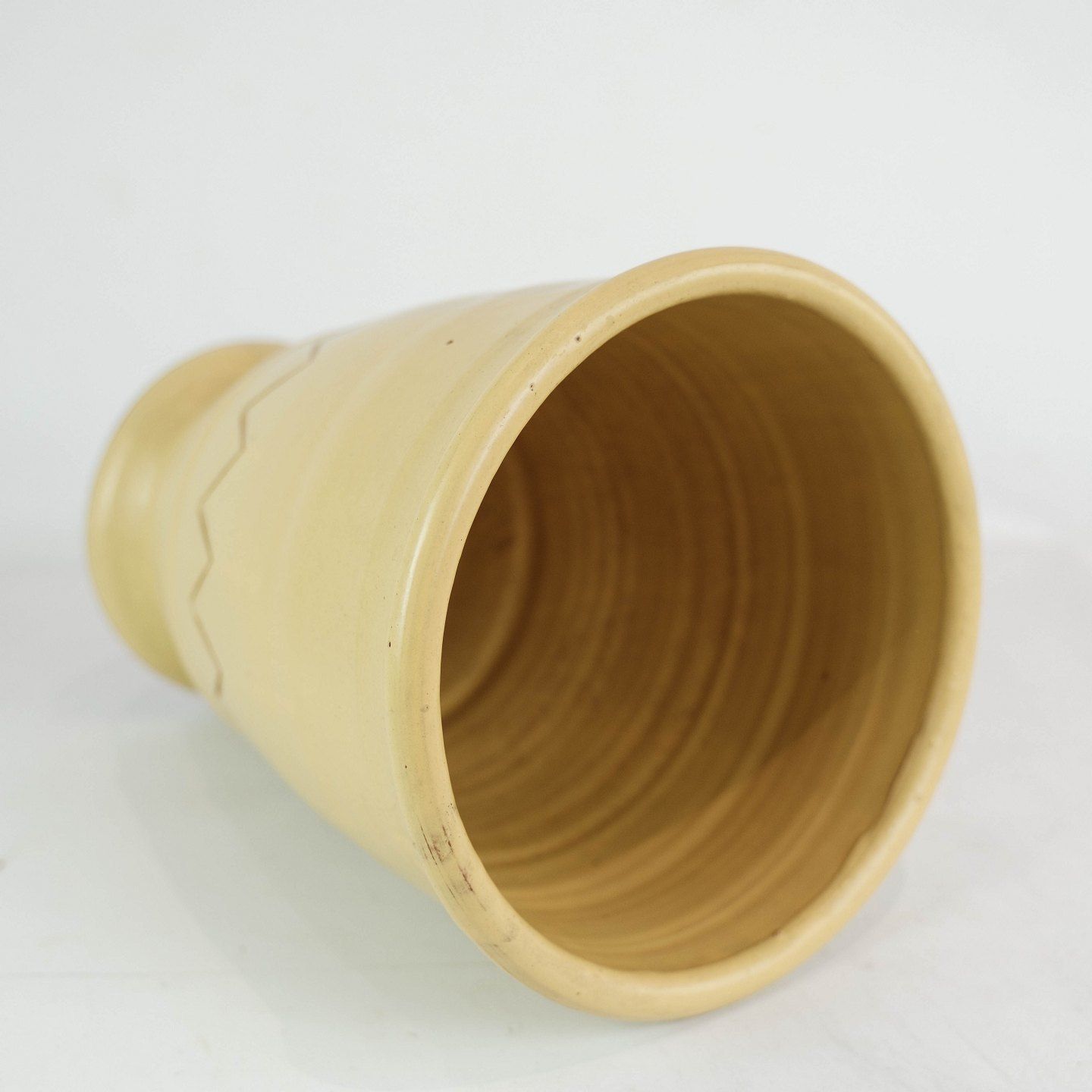 Ceramic Vase With Light Glaze And Simple Pattern Of Danish Ceramics From The 1960s. photo 290.0