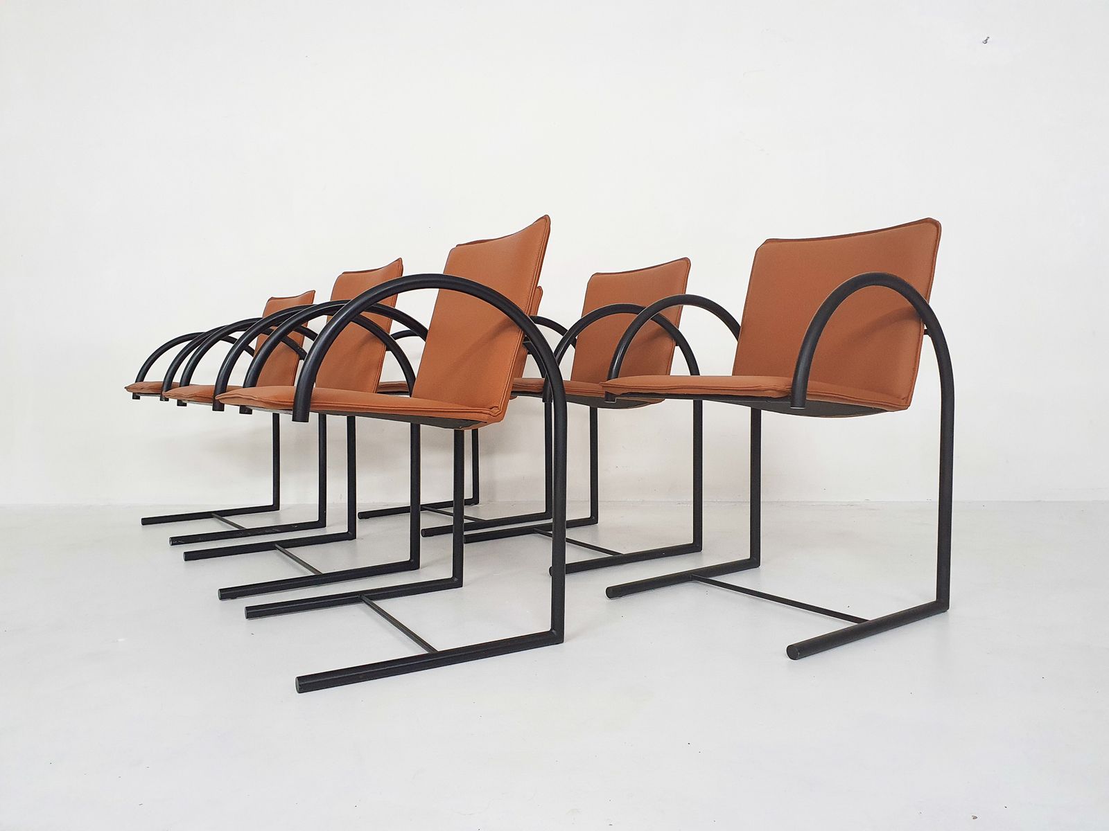 Set Of Six "Cirkel 1" Dining Chairs By Karel Boonzaaijer & Pierre Mazairac For Metaform, 1980s photo 2558.4