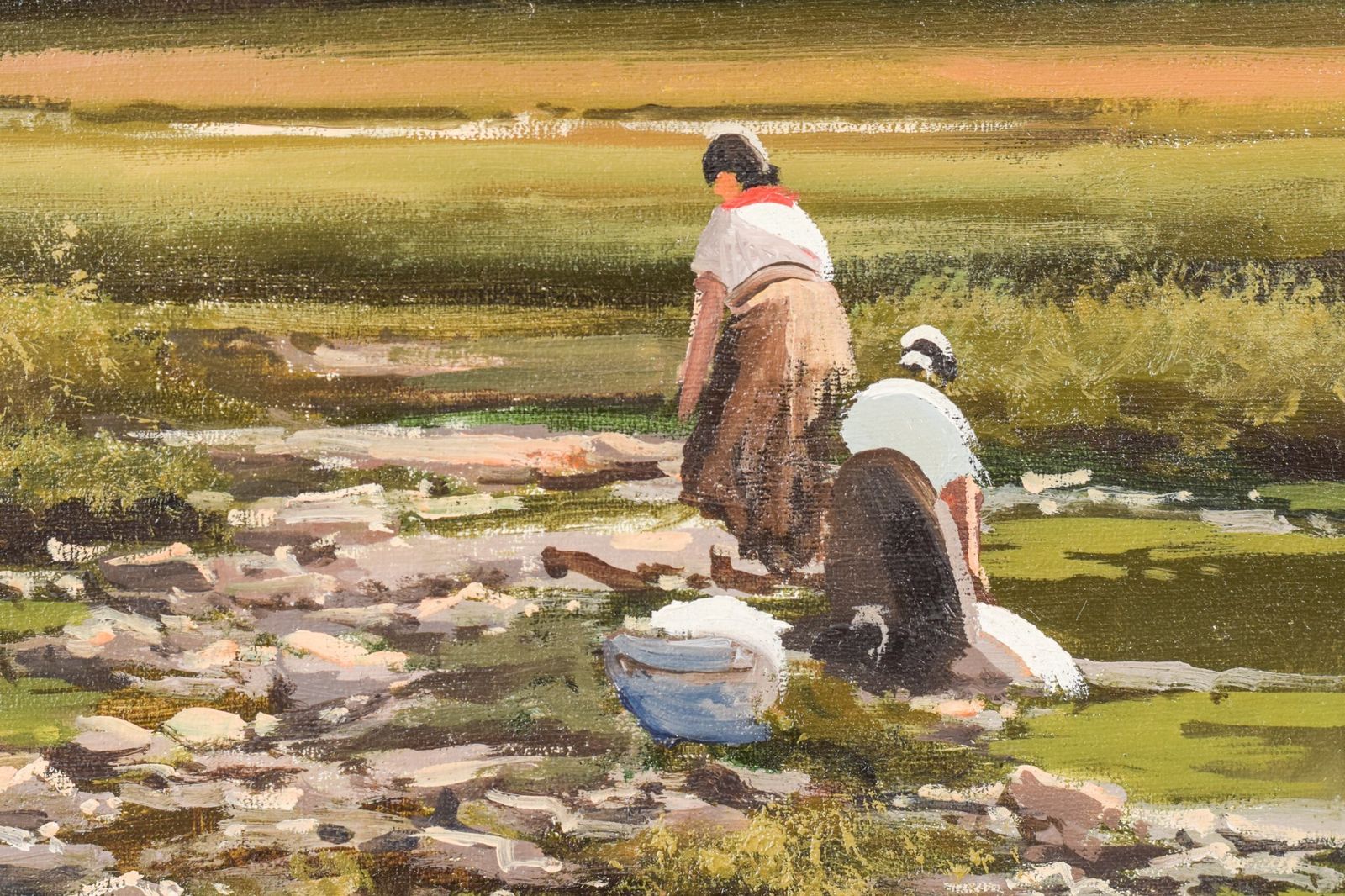 Joan Colomer Valls – Landschap Met Arbeiders photo Kunst