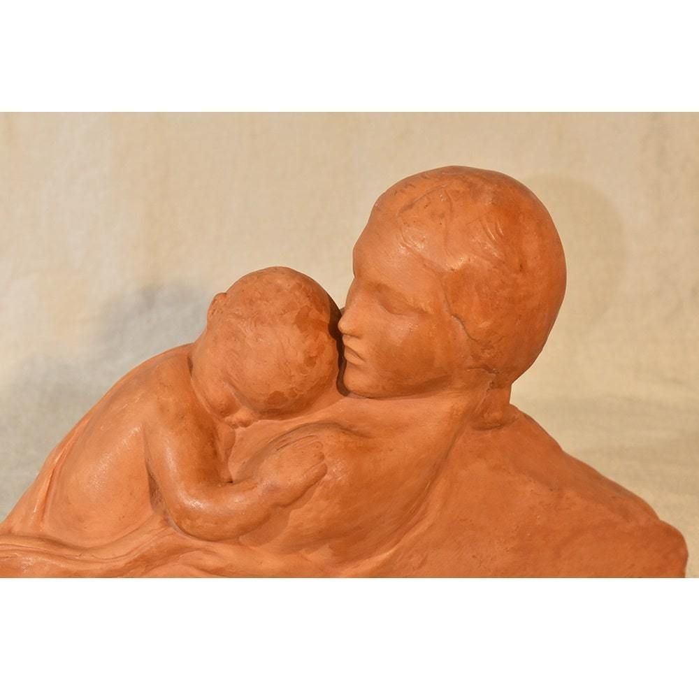 Art Deco Sculpture, Nude Woman, Terracotta, Signed Gennarelli, 20th Century. (Stte60) photo Art