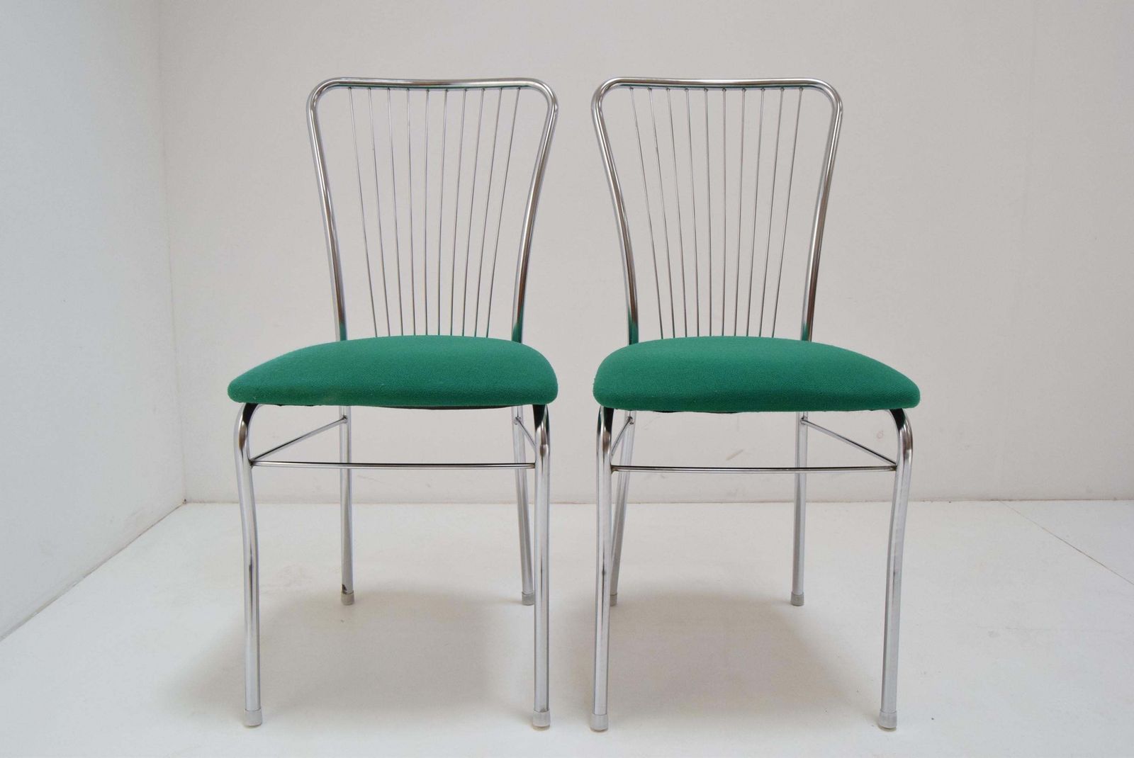 photo for sale Pair Of Mid Century Chrome Chairs,Nowy Styl,Circa 1980s