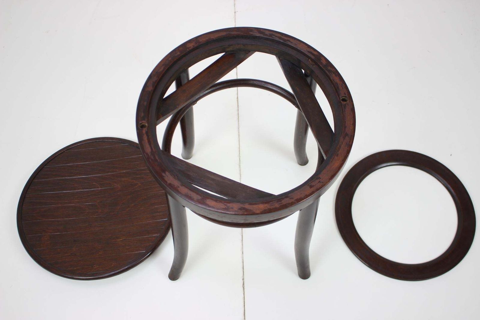 Wooden Stool Fischel, In Style Of Thonet, Circa 1910s photo 423.0