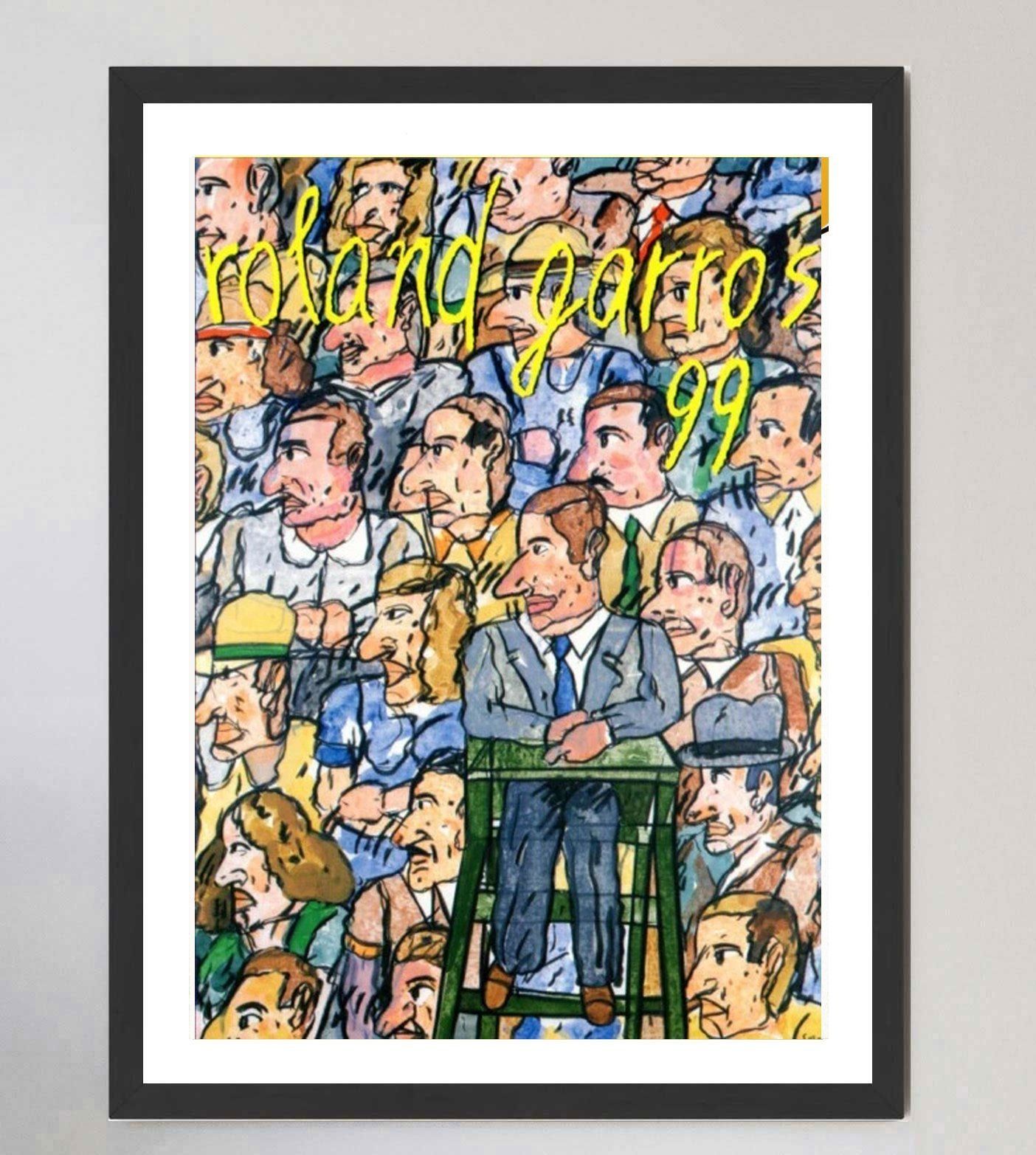 French Open Roland Garros 1999 Original Vintage Poster photo furniture