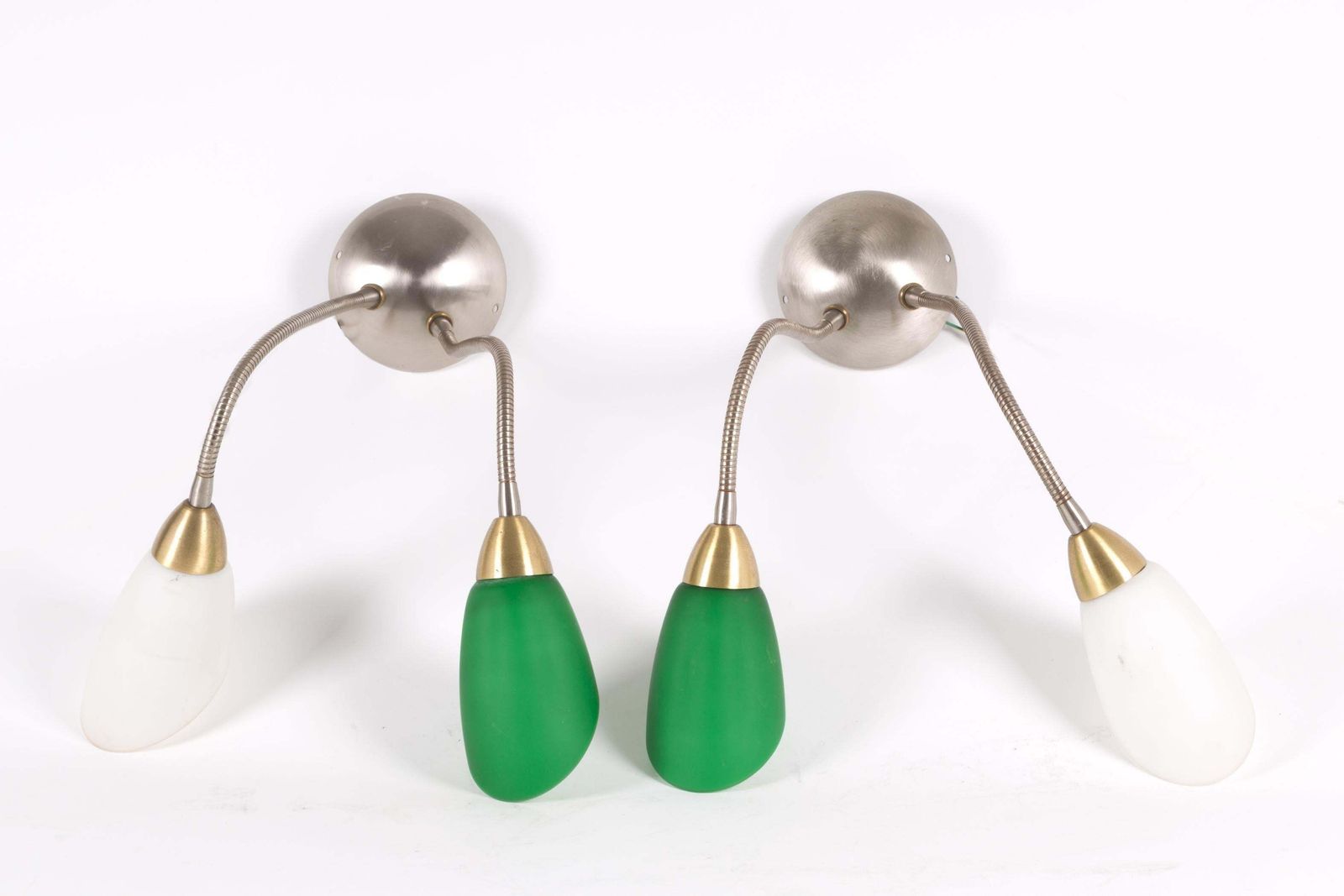 Set Of Two Appliques And One Wall Lamp In Glass Italian Manufacture, 1960s