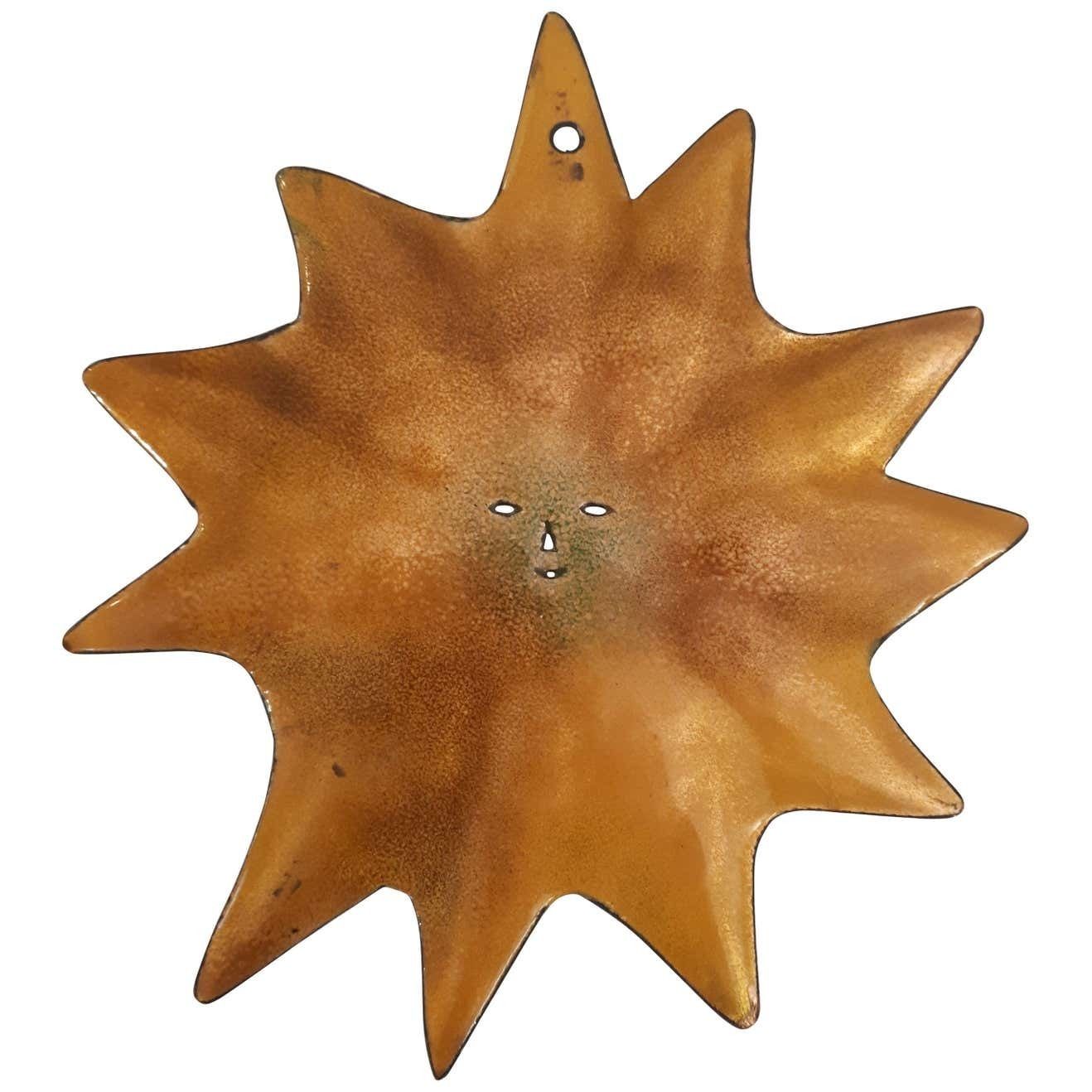 Gio Ponti & Paolo De Poli Il Sole Enameled Copper 1956 Padova