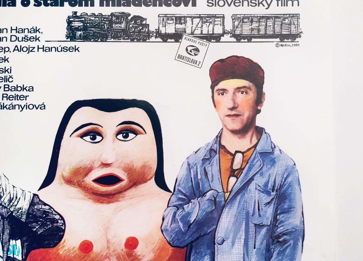Original Film Poster, I Love, You Love, Svätozár Mydlo, 1980, Genuine Czech Vintage Print photo Art