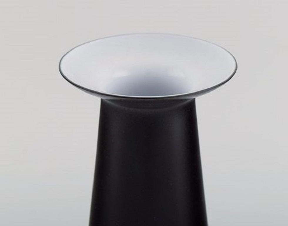 Stölzle Oberglas, Austria, Three Beatrice And Nora Vases In Black Art Glass photo Home Decor