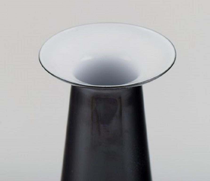 Stölzle Oberglas, Austria, Three Beatrice And Nora Vases In Black Art Glass photo Home Decor