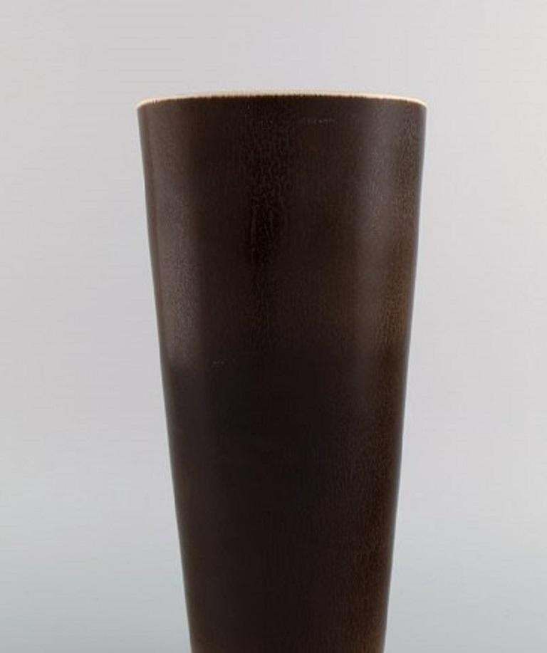 Berndt Friberg For Gustavsberg Studiohand, Large Vase In Glazed Stoneware photo Home Decor