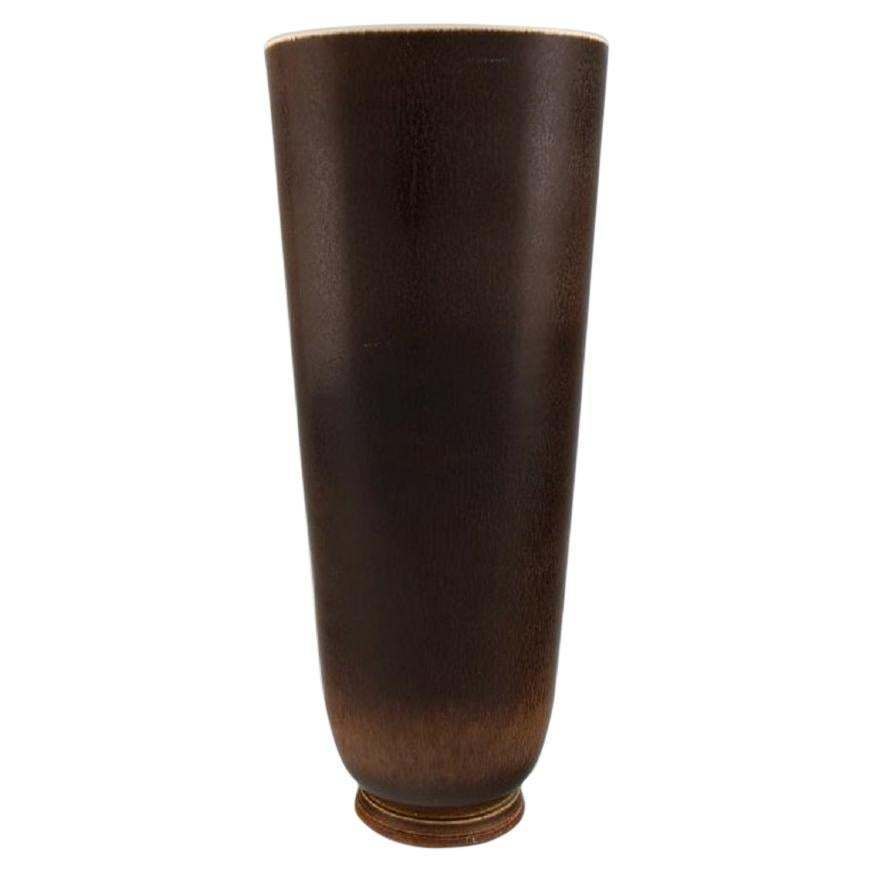Berndt Friberg For Gustavsberg Studiohand, Large Vase In Glazed Stoneware photo vintage