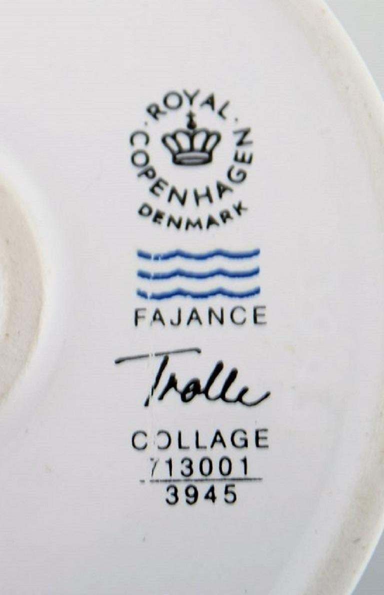 Anne Marie Trolle For Royal Copenhagen, A Pair Of Rare Collage Vases In Faience photo vinterior