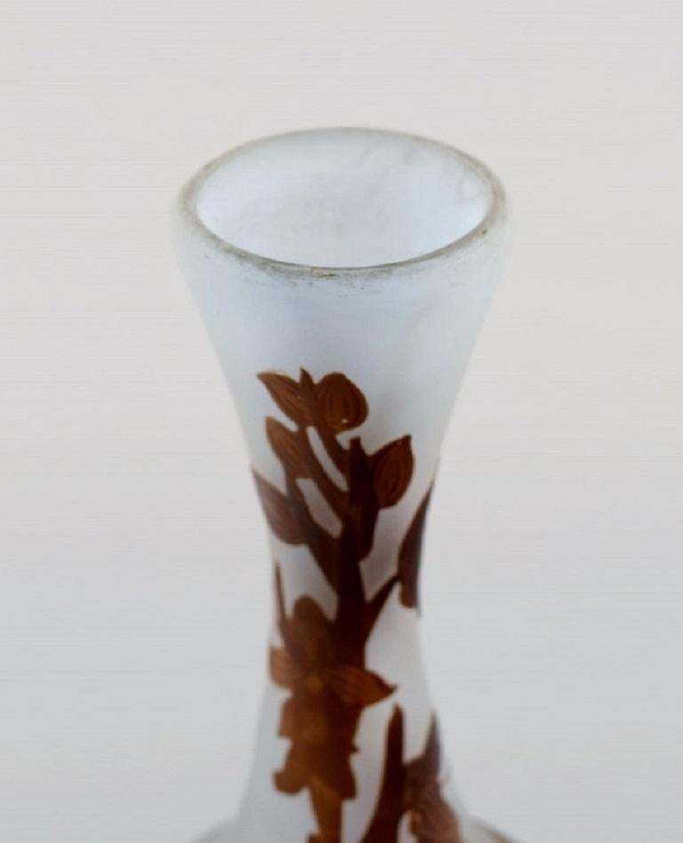 Early Emile Gallé Vase In Frosted And Brown Art Glass, Early 20th C. photo vinterior