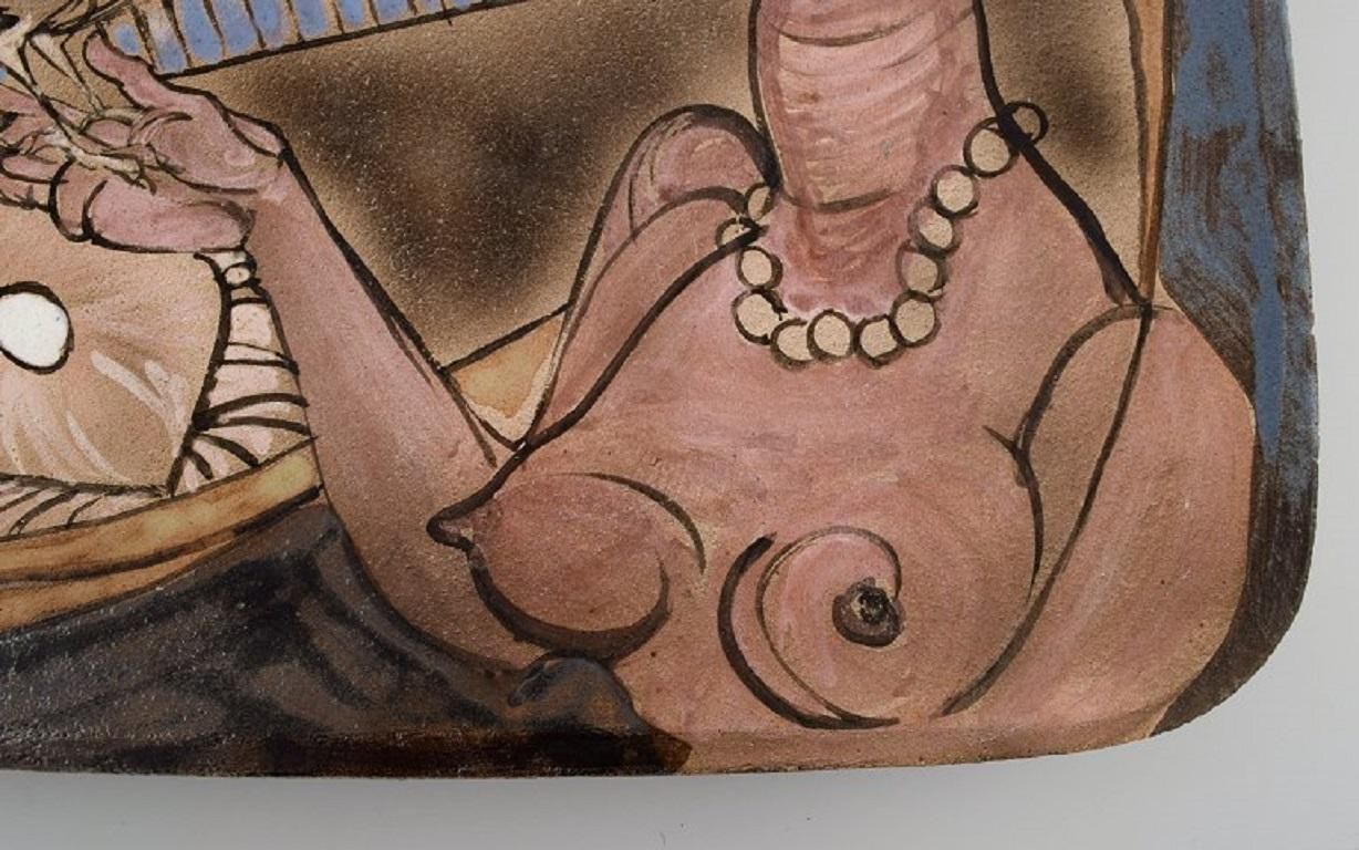 Achiel Pauwels, Belgium, Unique Dish, Naked Woman And Dove photo for sale
