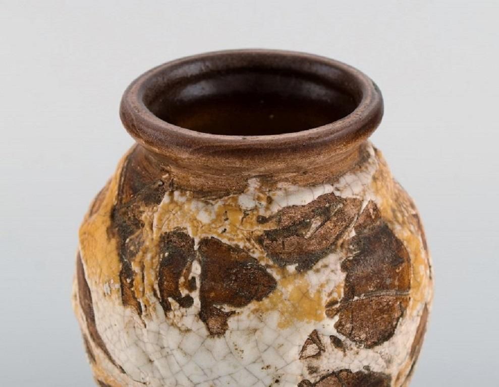 Louis Dage, French Ceramist, Unique Vase In Glazed Ceramics, 1930s photo for sale