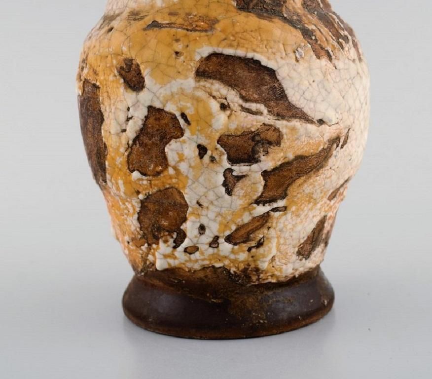 Louis Dage, French Ceramist, Unique Vase In Glazed Ceramics, 1930s photo Home Decor