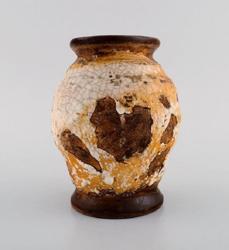 Louis Dage, French Ceramist, Unique Vase In Glazed Ceramics, 1930s photo 469.0