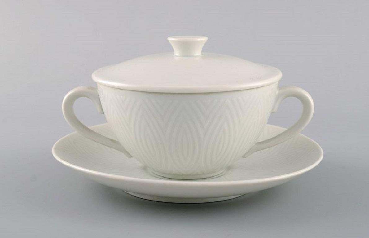 Royal Copenhagen, Salto Service, White, Six Bouillon Cups With Saucers, 1960s photo furniture
