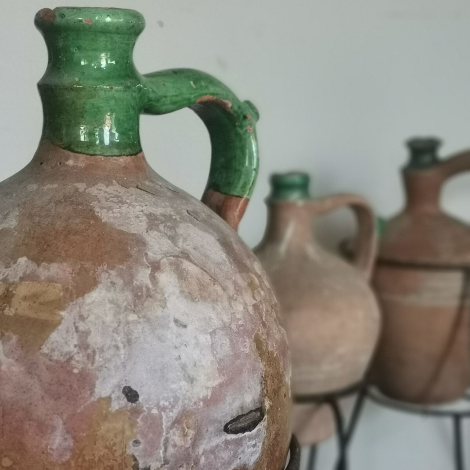Beautiful Antique Set Of 3 Terracotta Pots From Central Europe photo 300.0