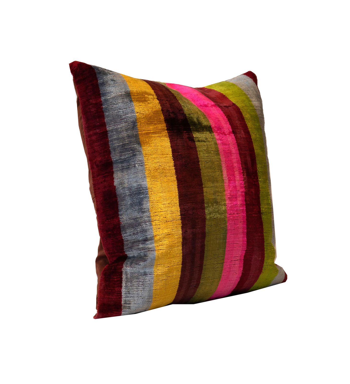 Handmade Multi Coloured Velvet And Silk Cushion Cover 45x45cm photo buy