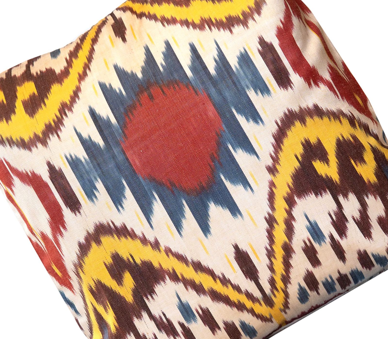 Handwoven Pure Silk Cushion Cover Ikat Design Scatter Pillow 45x45cm photo 260.0