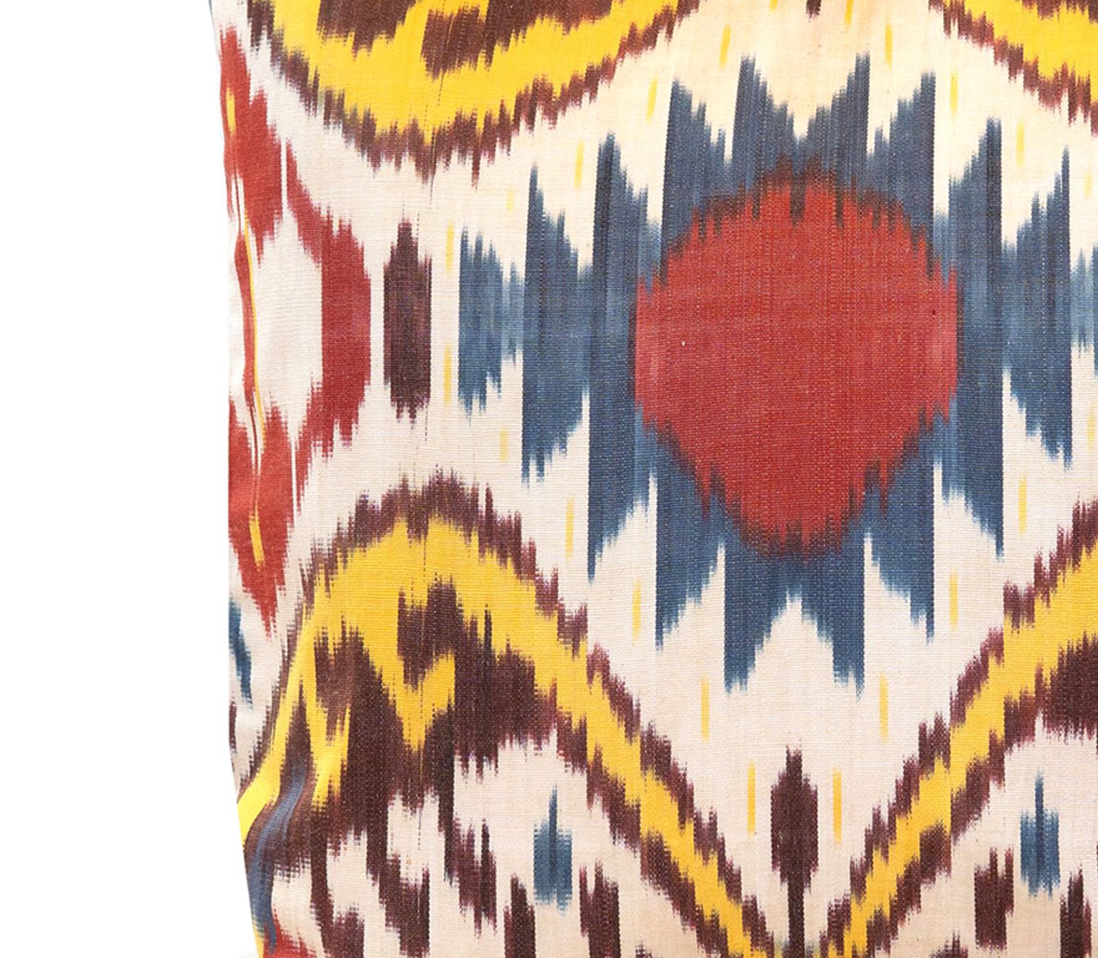 Handwoven Pure Silk Cushion Cover Ikat Design Scatter Pillow 45x45cm photo vinterior