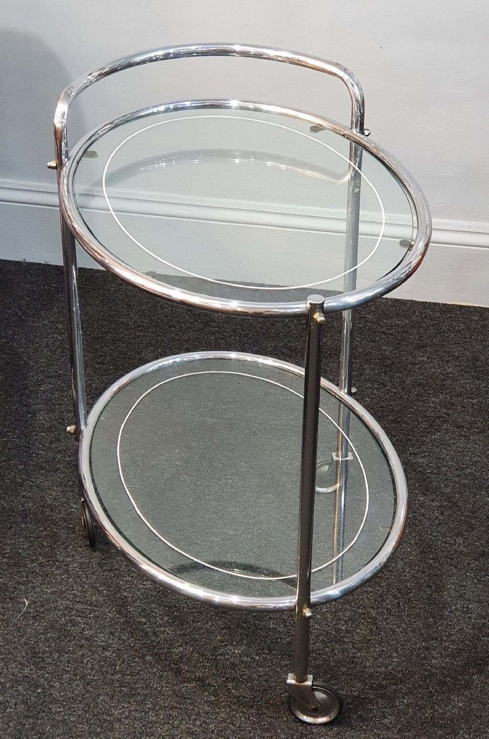 Art Deco Savoy Chrome Cocktail Trolley C.1930 photo Furniture