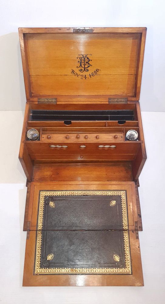 19th Century Oak Stationary Writing Box