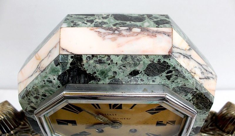 Marble And Bronze Fireplace Set, Art Deco, 1940 photo buy
