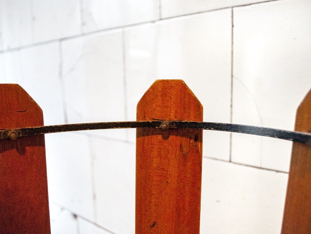 Paraplubak Van Ijzer, Aluminium En Hout, Ca. Jaren 1950 photo furniture