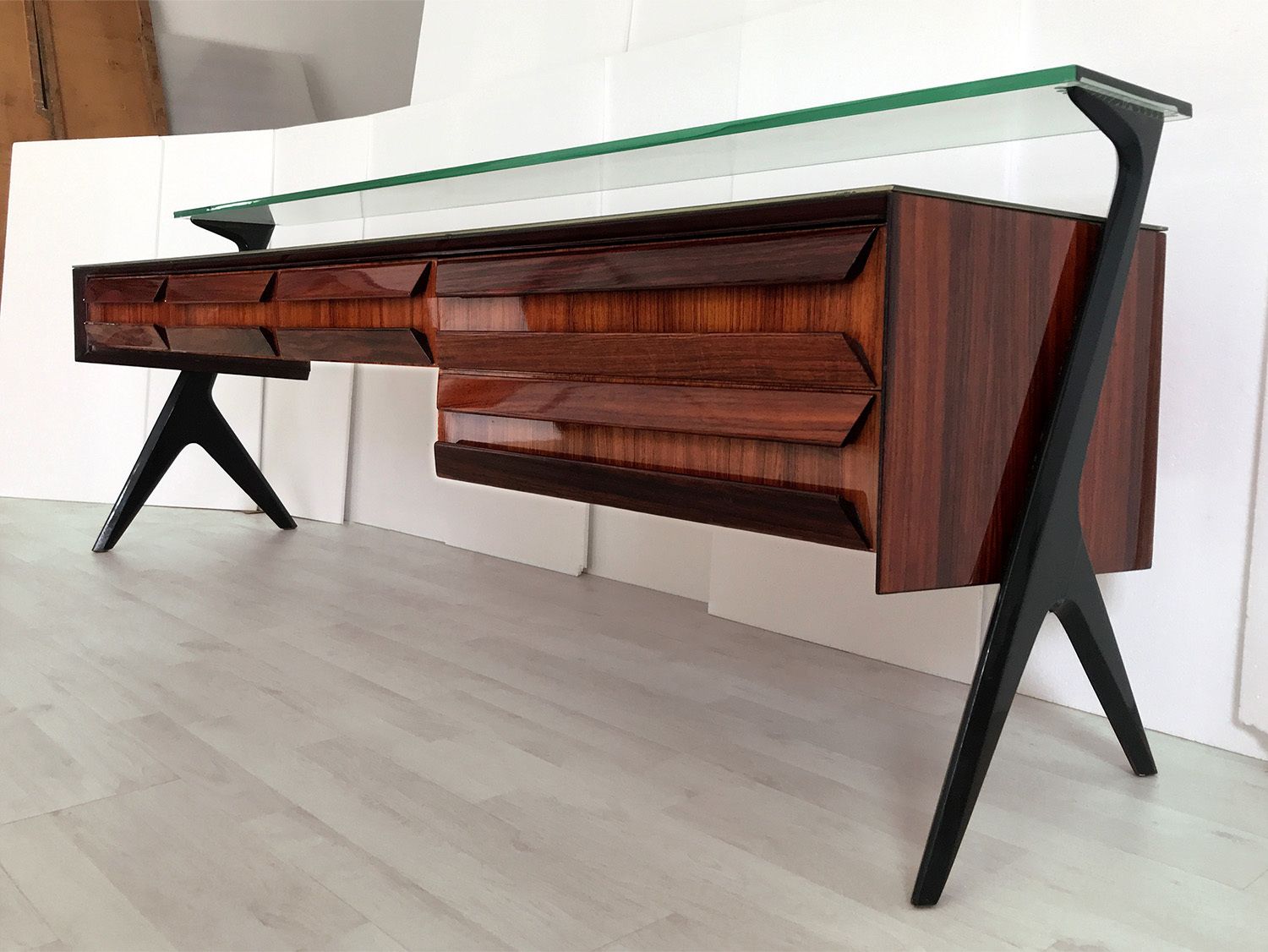 photo vintage Italian Midcentury Sideboard Or Vanity Dresser By Vittorio & Plinio Dassi, 1950s