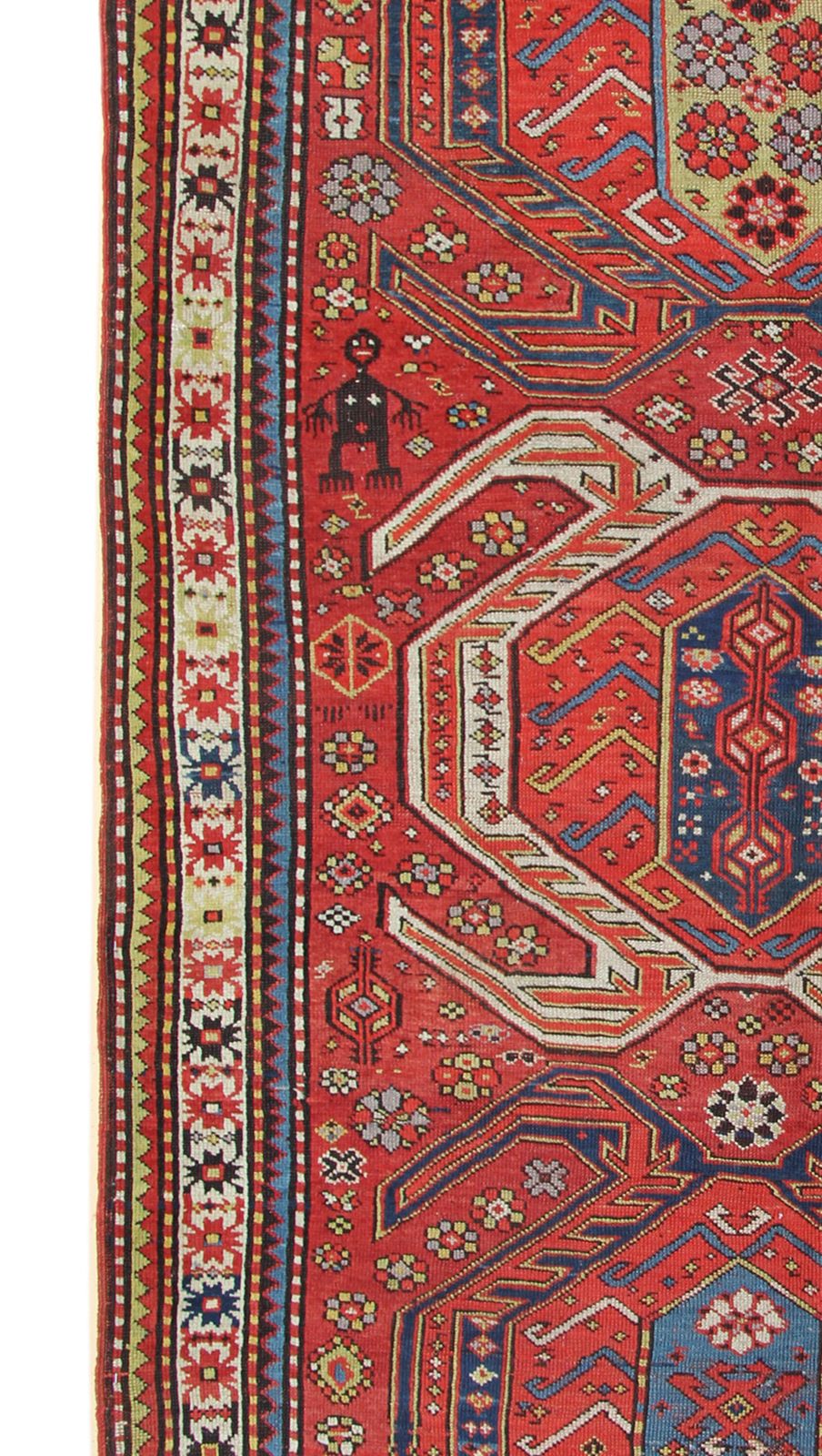 Antique Caucasian Rug, Traditional Lankaran Handmade Wool Rug  133x233cm photo buy