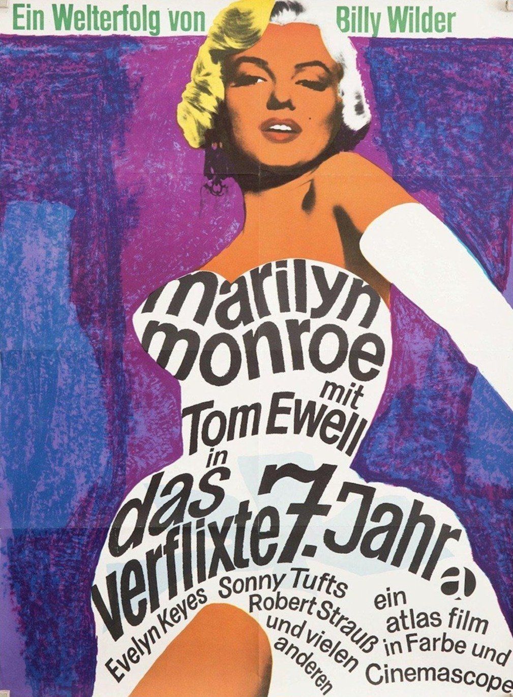 The Seven Year Itch (German), 1960s, Original Vintage Poster